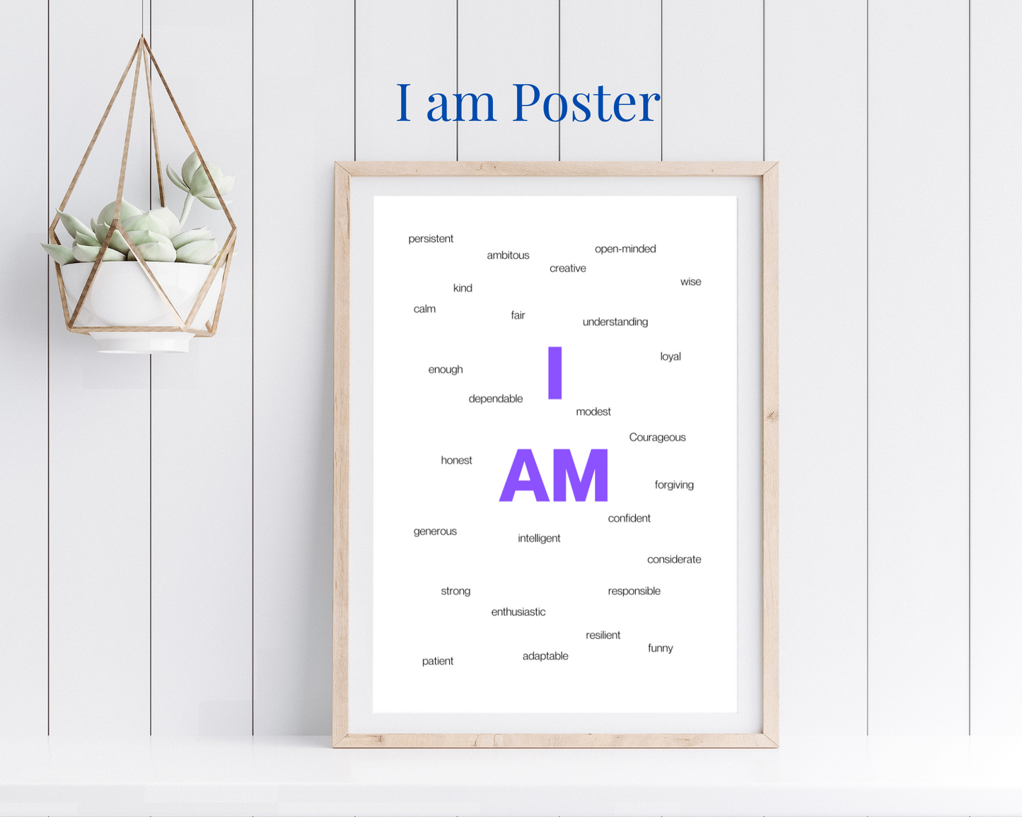 I AM poster in purple